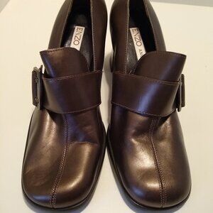 Enzo Angiolini bronze Block heel slip on